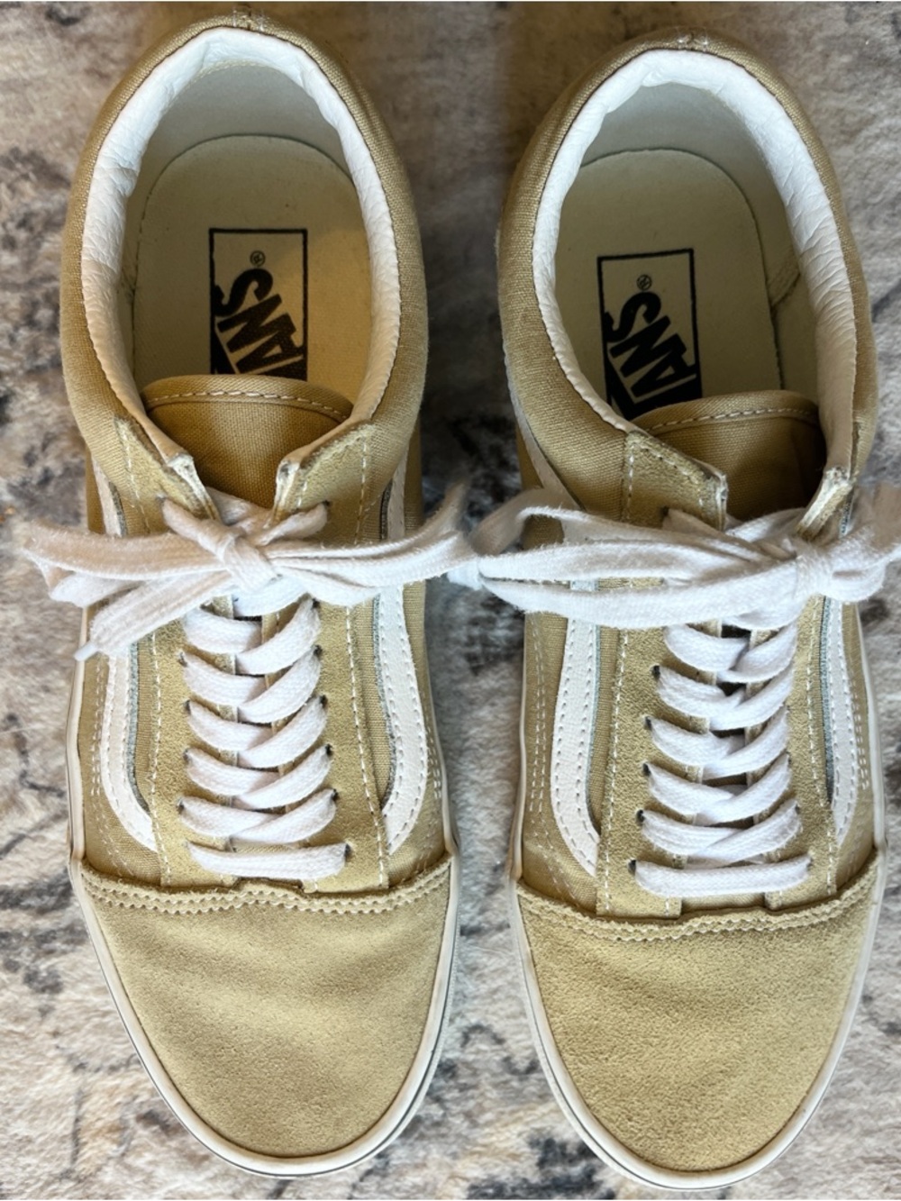 Vans Old Skool Sneakers in Tan and White size 9.5 women's